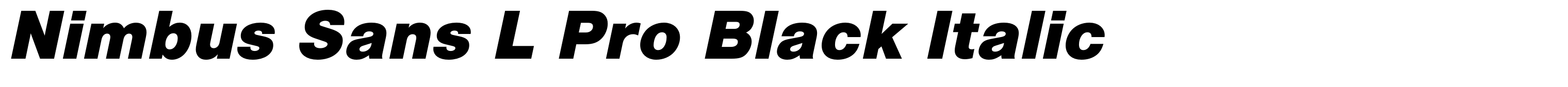 Nimbus Sans L Pro Black Italic